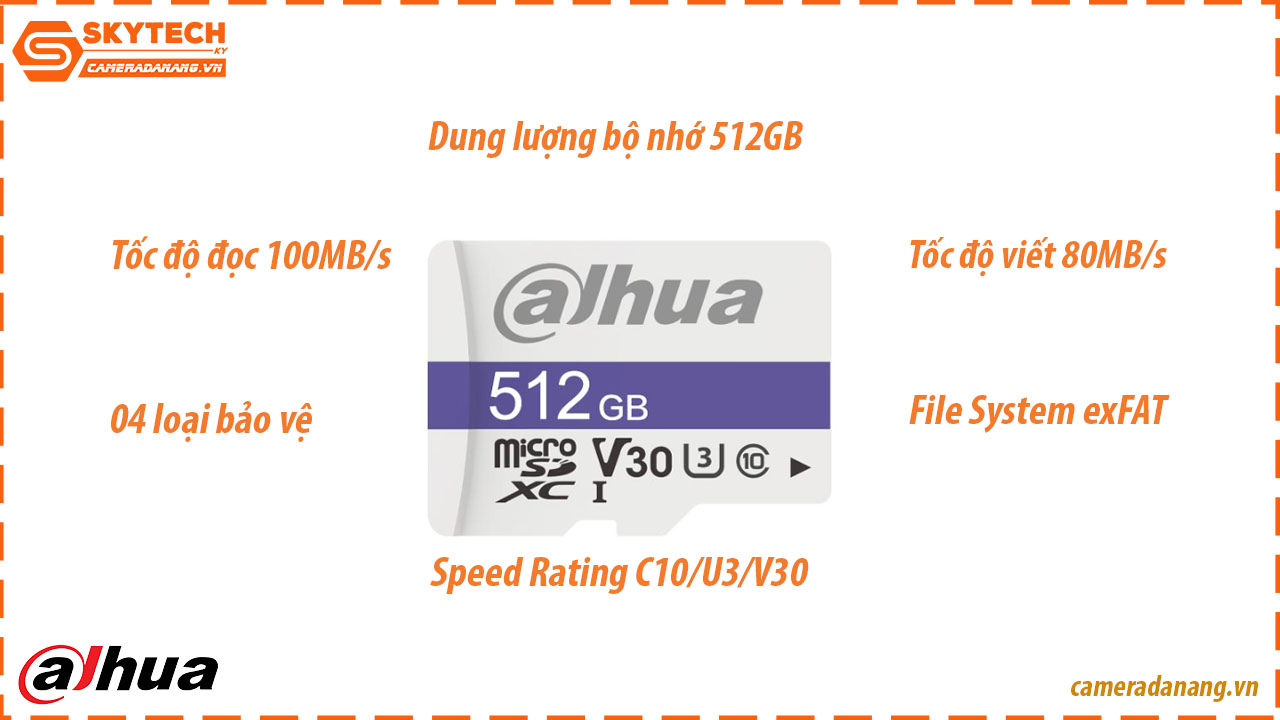 Thẻ nhớ Micro SD 512GB Dahua DHI TF C100 512GB