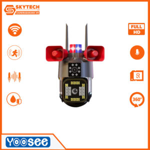 Camera Wifi Yoosee ngoài Trời xoay 360 2 Mắt Kép