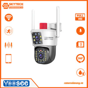 Camera Wifi Yoosee ngoài trời xoay 360 Q46 Pro 2 Mắt