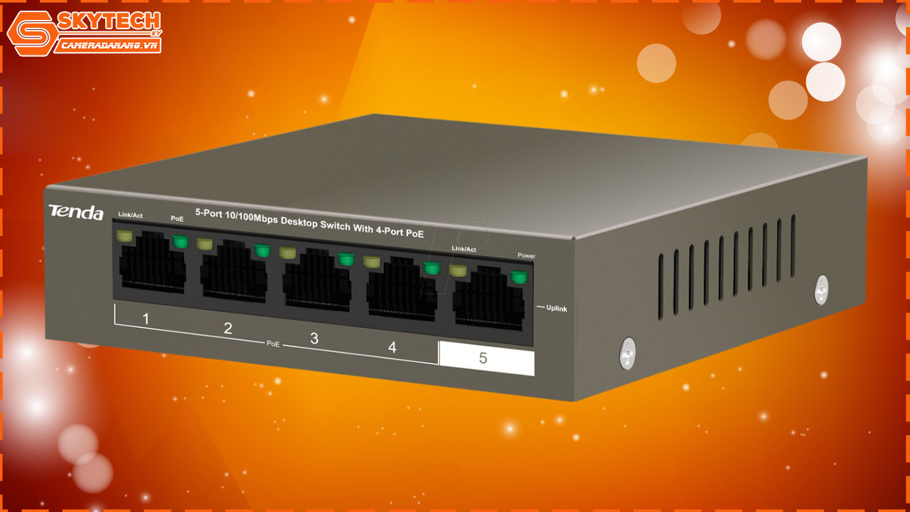 switch-poe-tenda-5-port-10-100mbps-tef1105p-4-63w-3